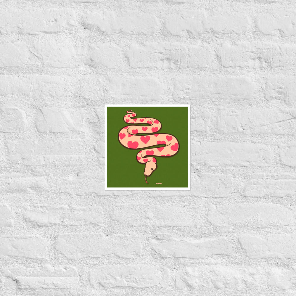 Love Snake (white) matte print