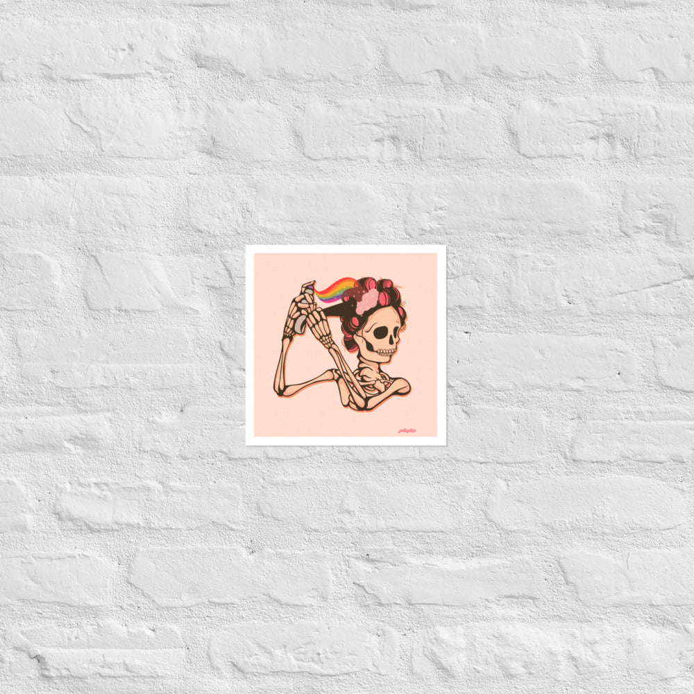 Mama Hair Rolls (soft pink) matte print