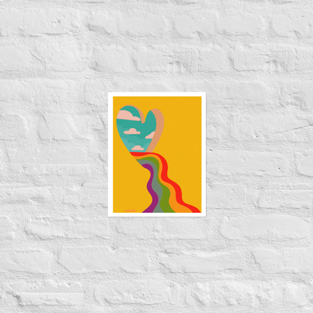 Let the Love Flow matte print