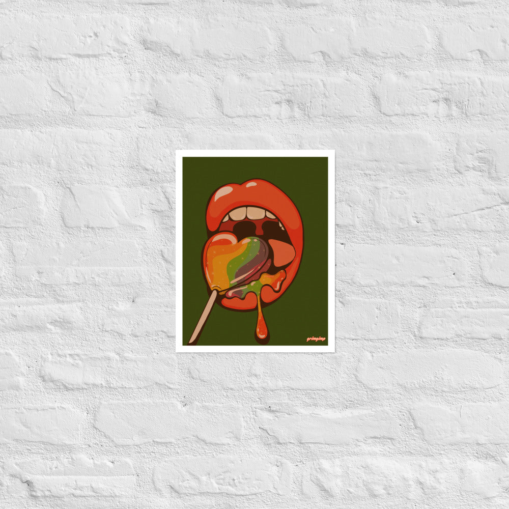 Rainbow Lollipop matte print