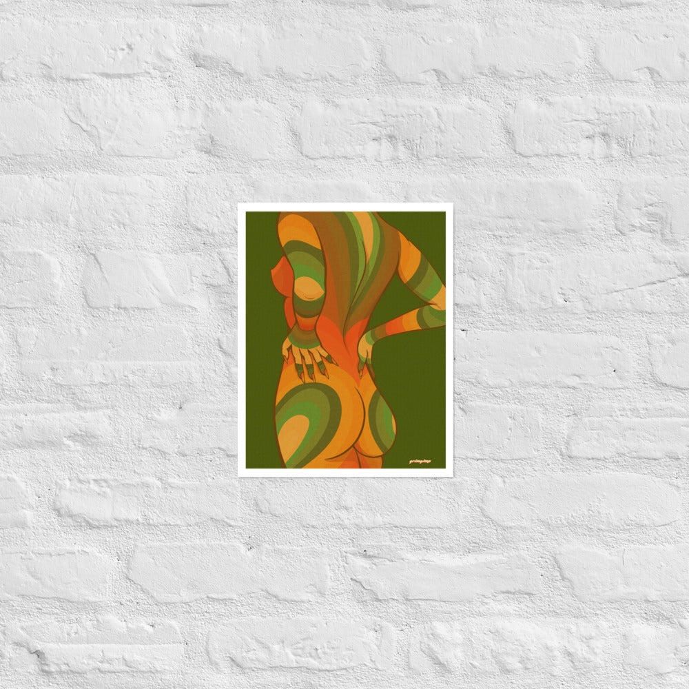 Nude (green) matte print