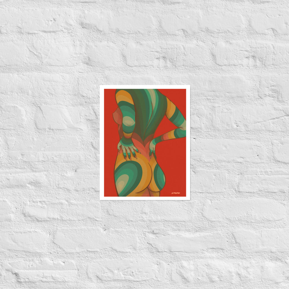 Nude (red) matte print