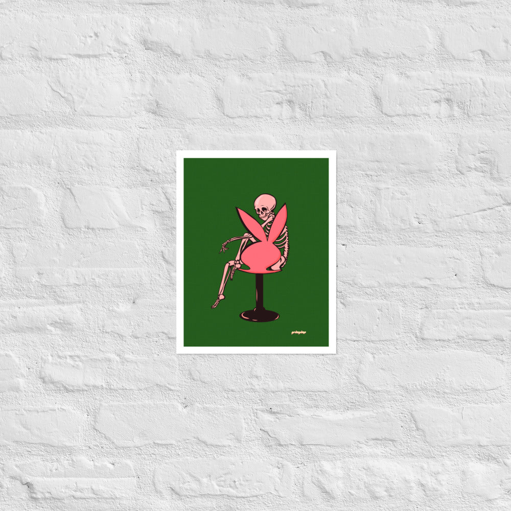 Skelly Bunny matte print