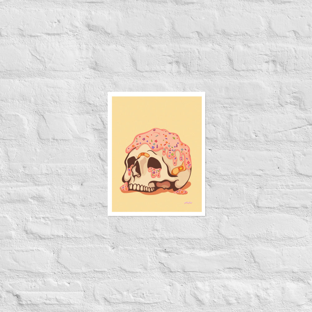 Funfetti Skull Cake matte print