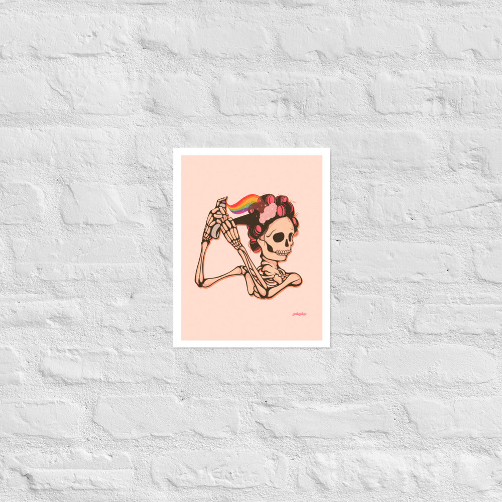 Mama Hair Rolls (soft pink) matte print