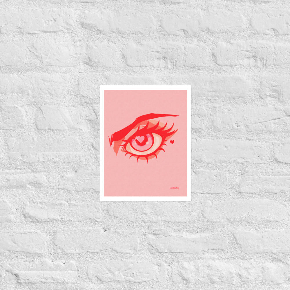 Heart Eyed matte print