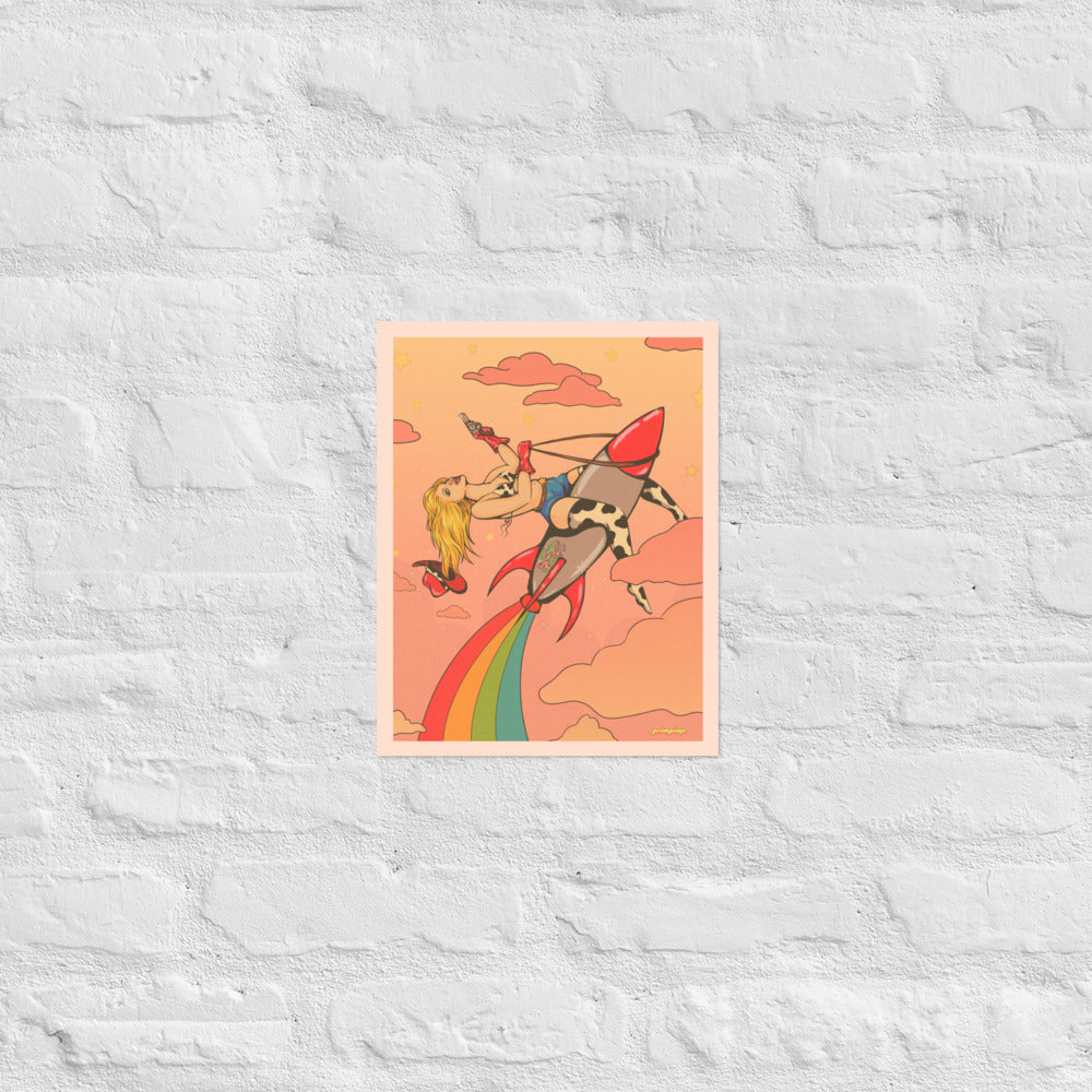 Space Cowgirl (day) matte print