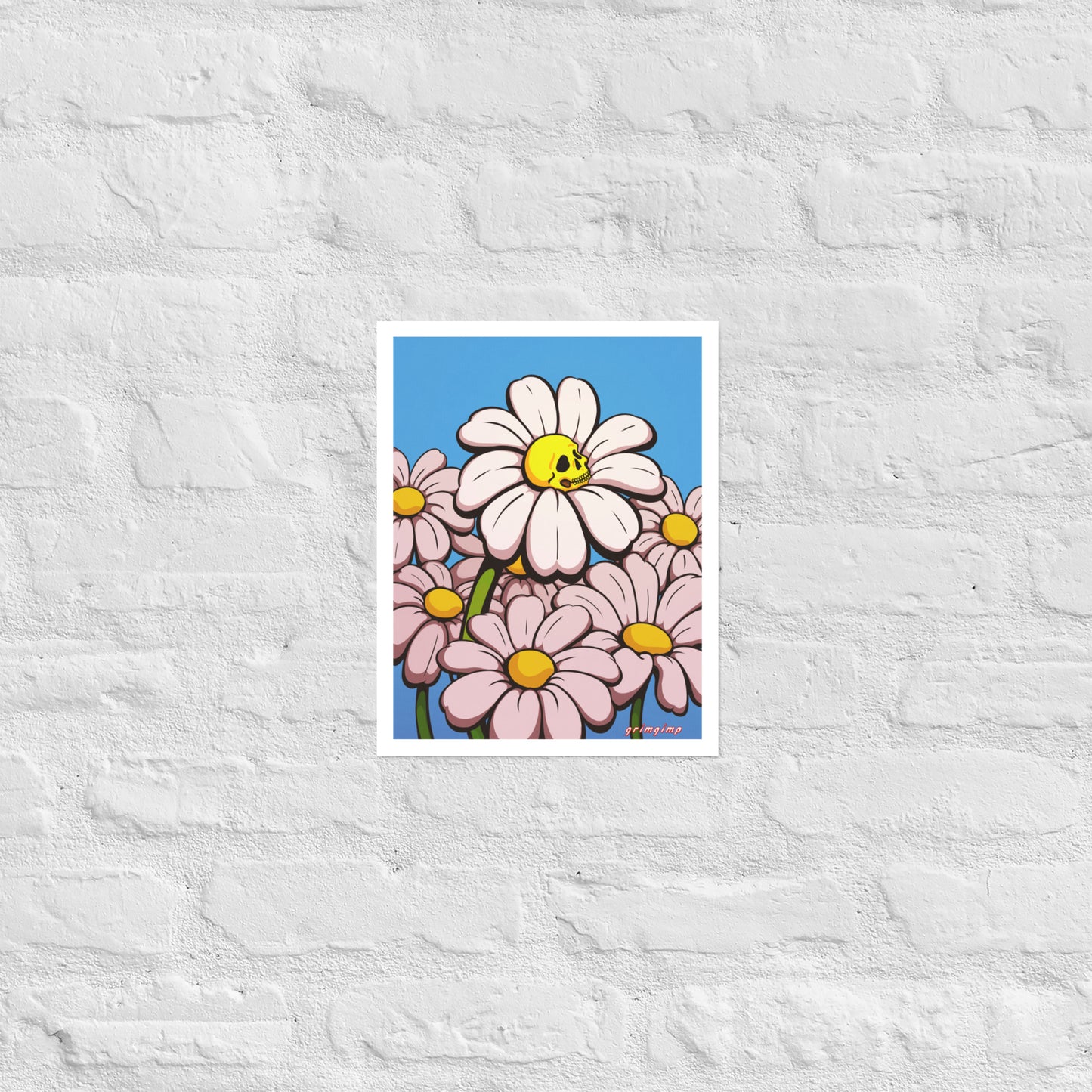 Daisy Field matte print illustration