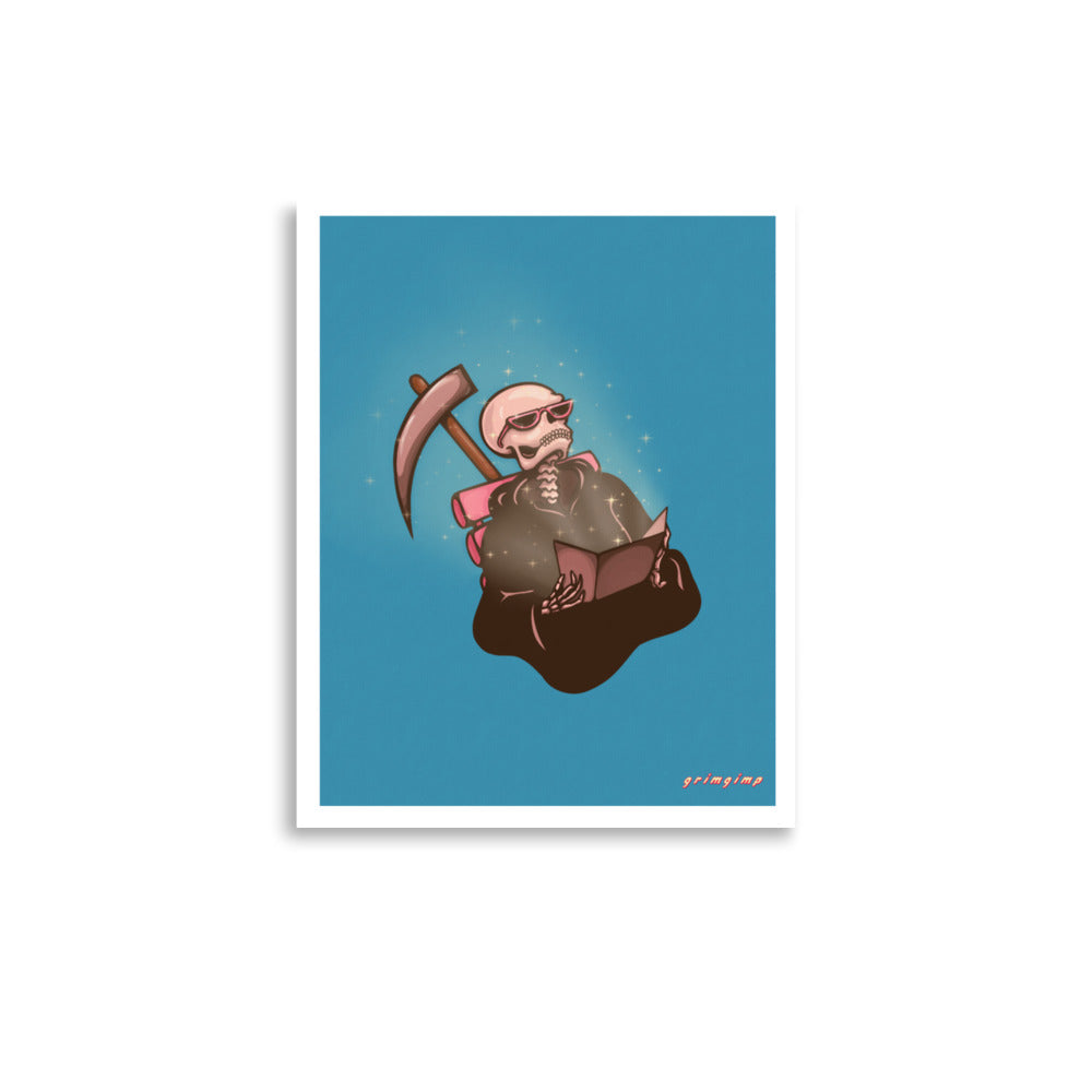 Grim Reaper Tanning matte illustration poster
