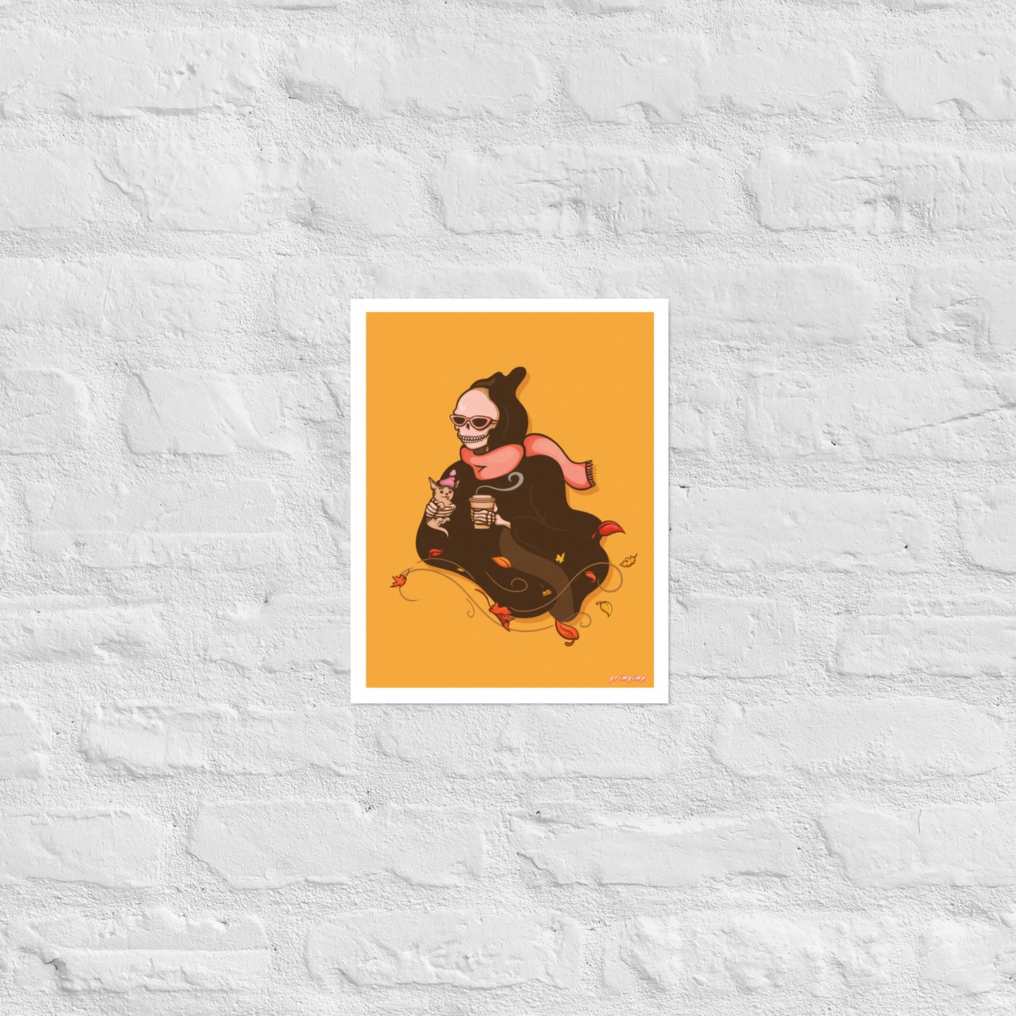 Out for Coffee matte illustration poster