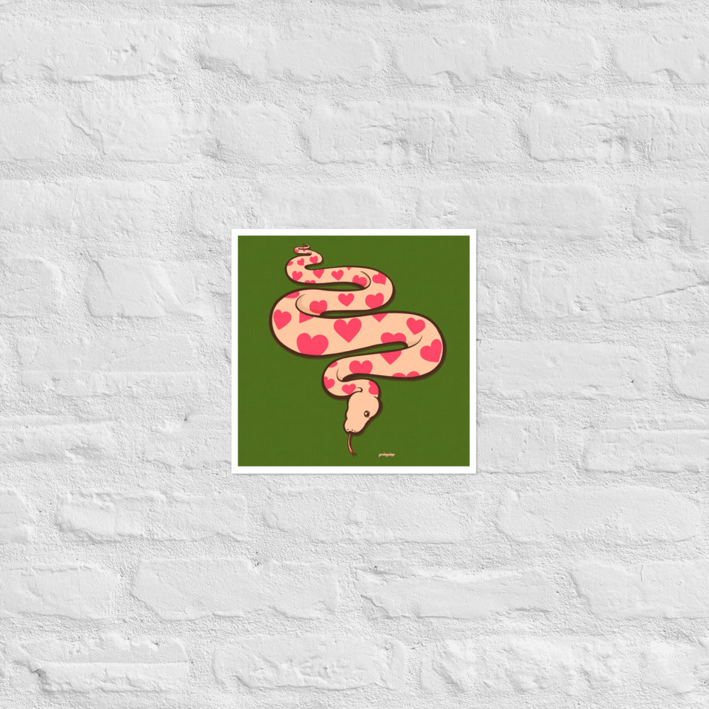 Love Snake (white) matte print