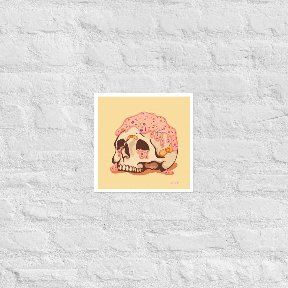 Funfetti Skull Cake matte print