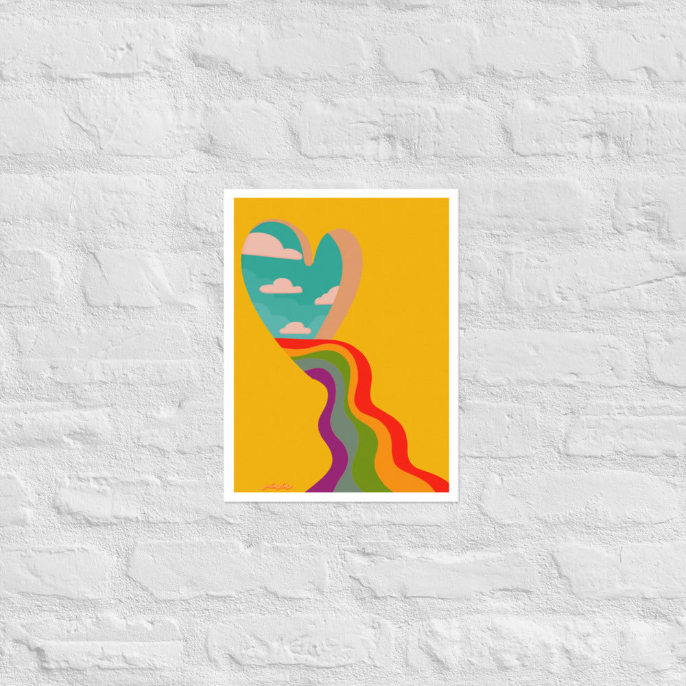 Let the Love Flow matte print