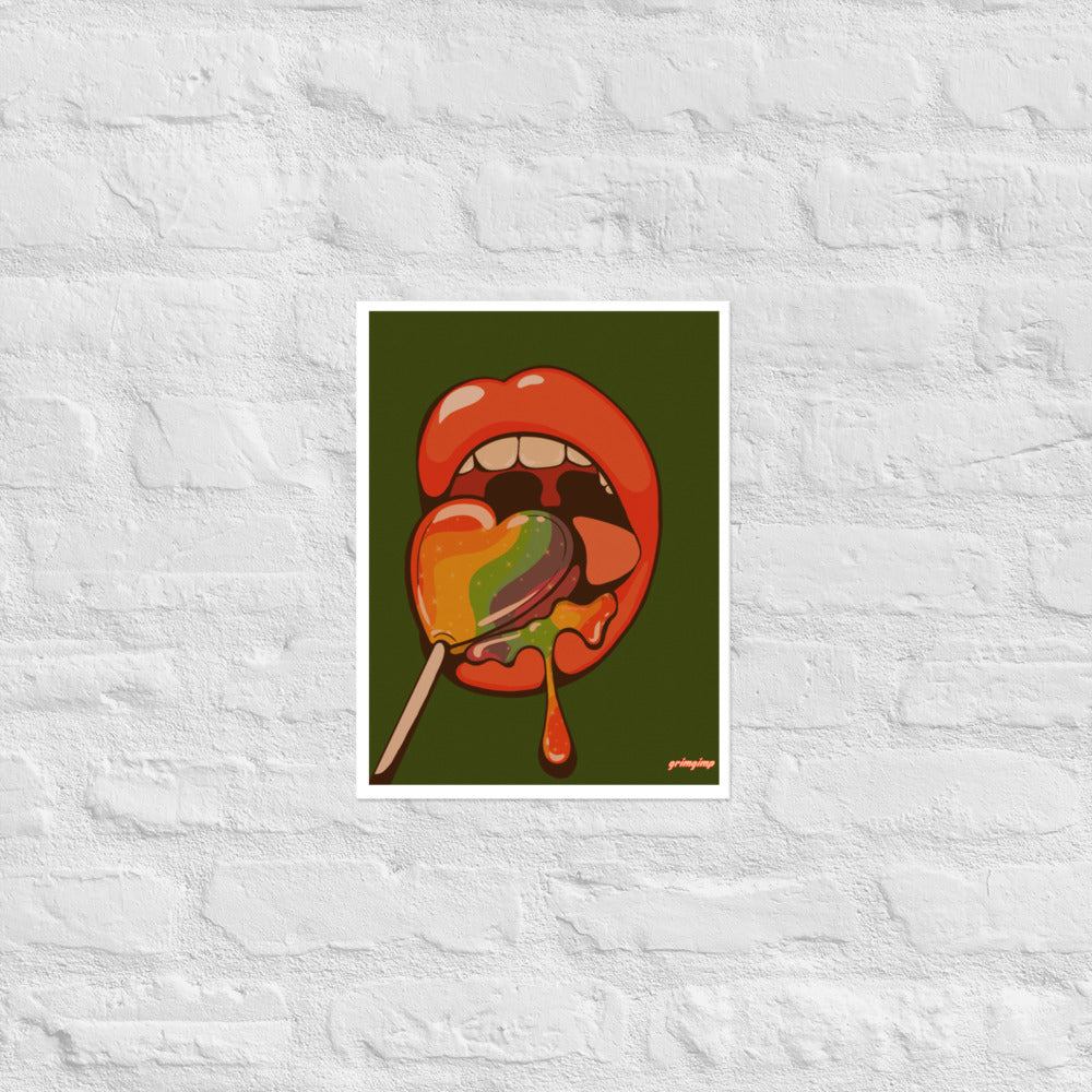 Rainbow Lollipop matte print