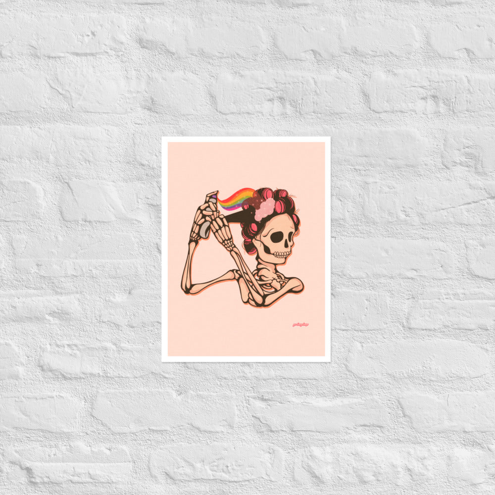 Mama Hair Rolls (soft pink) matte print