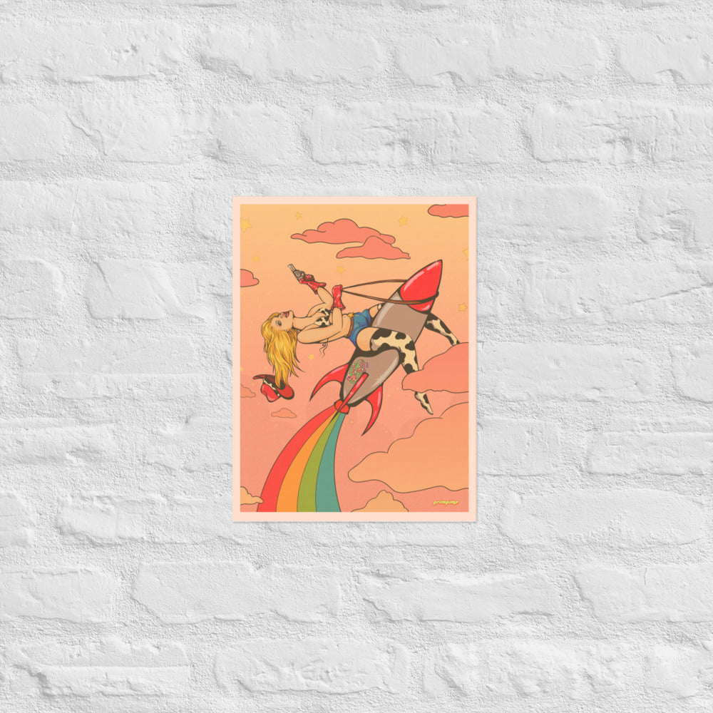 Space Cowgirl (day) matte print
