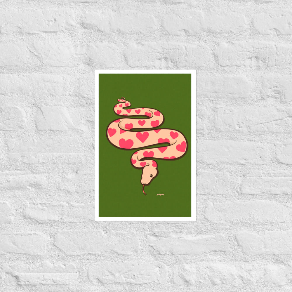Love Snake (white) matte print
