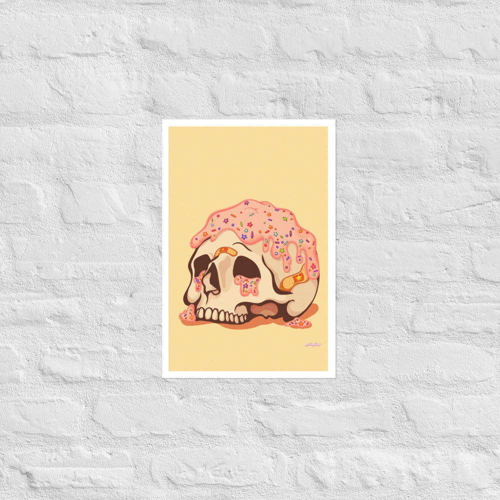 Funfetti Skull Cake matte print