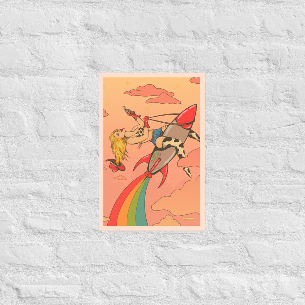 Space Cowgirl (day) matte print