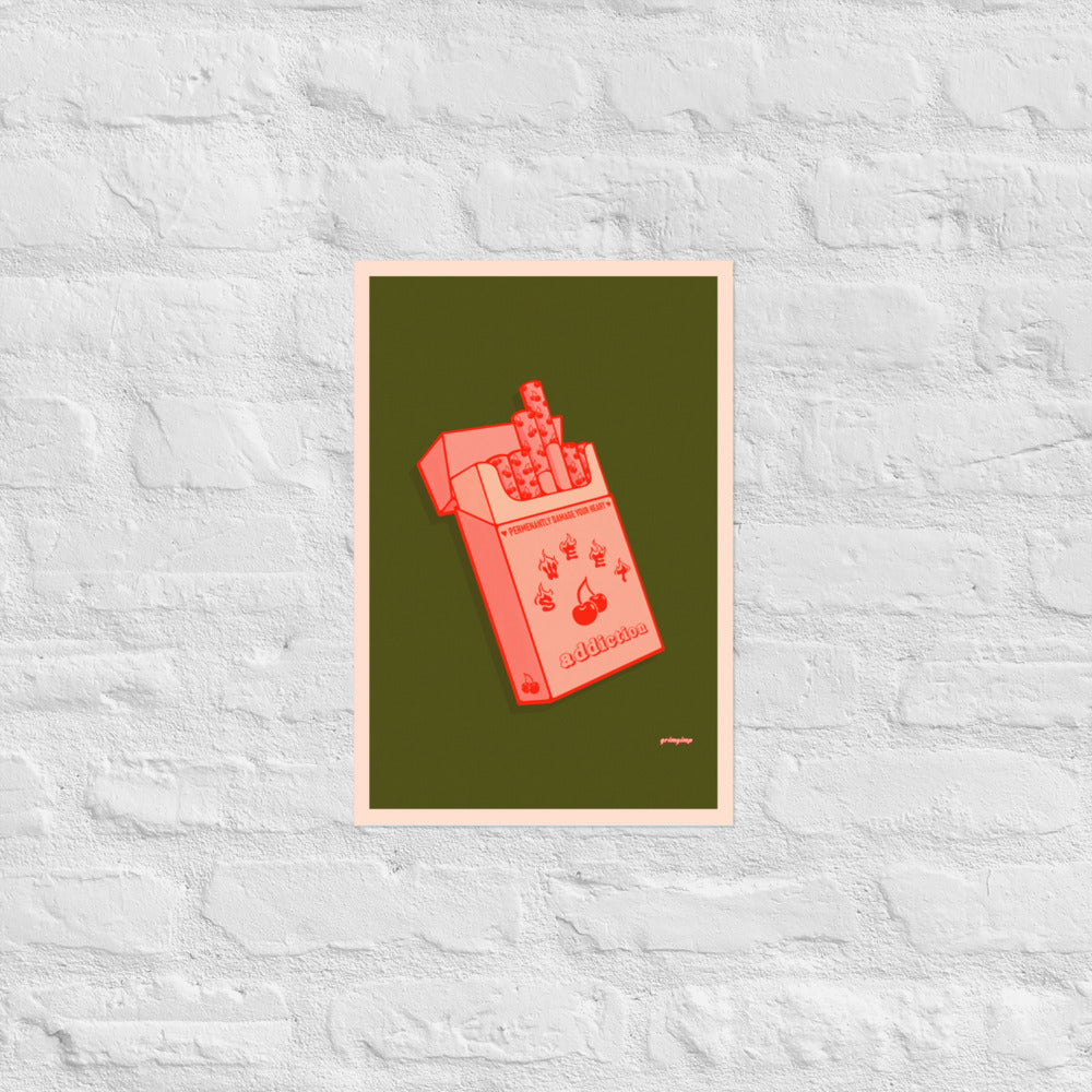 Cherry Flavored Cigs matte print