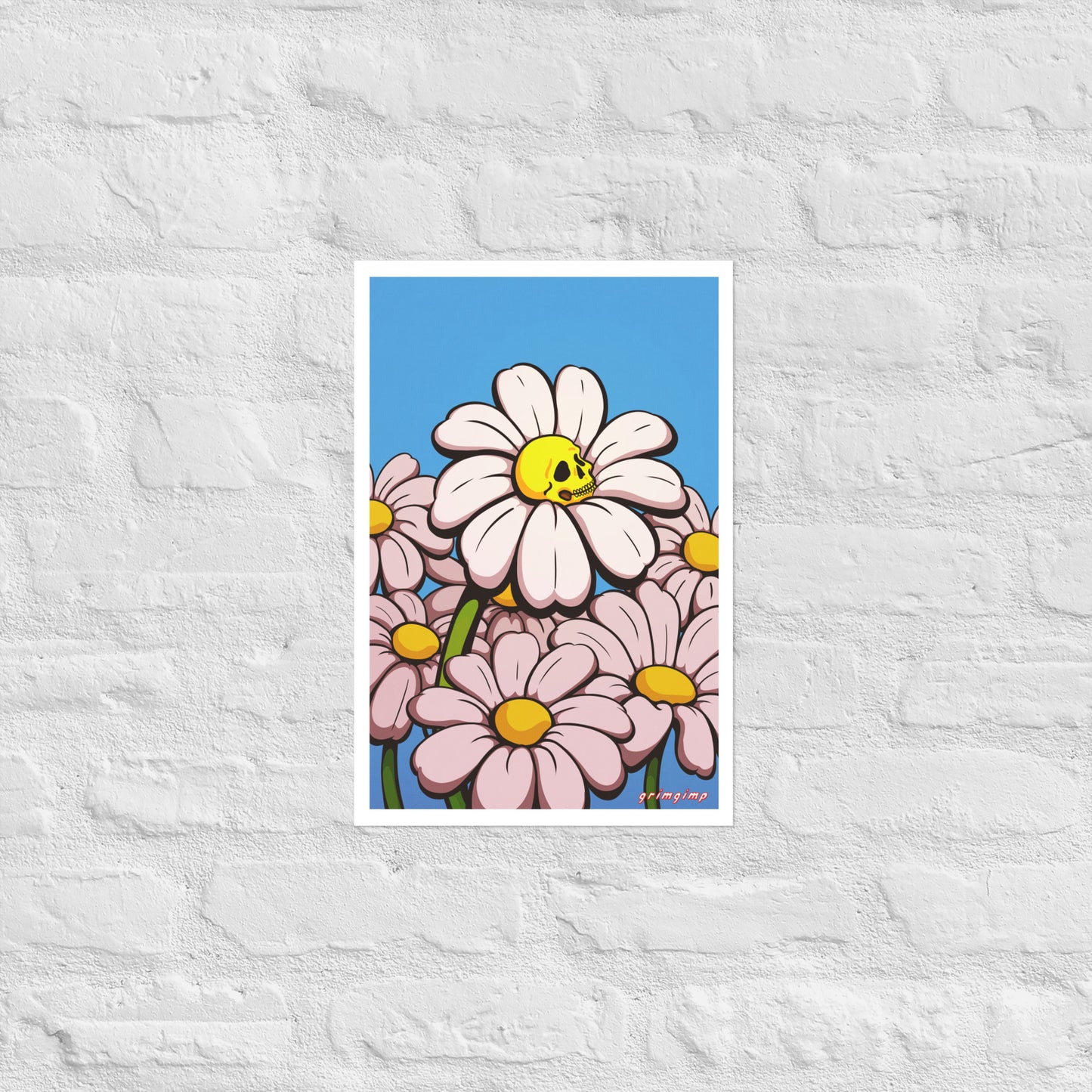 Daisy Field matte print illustration