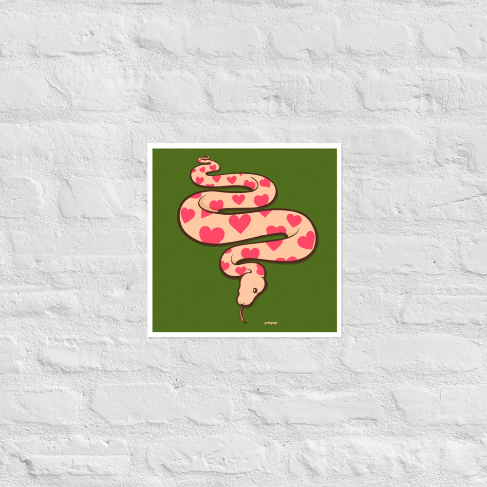 Love Snake (white) matte print