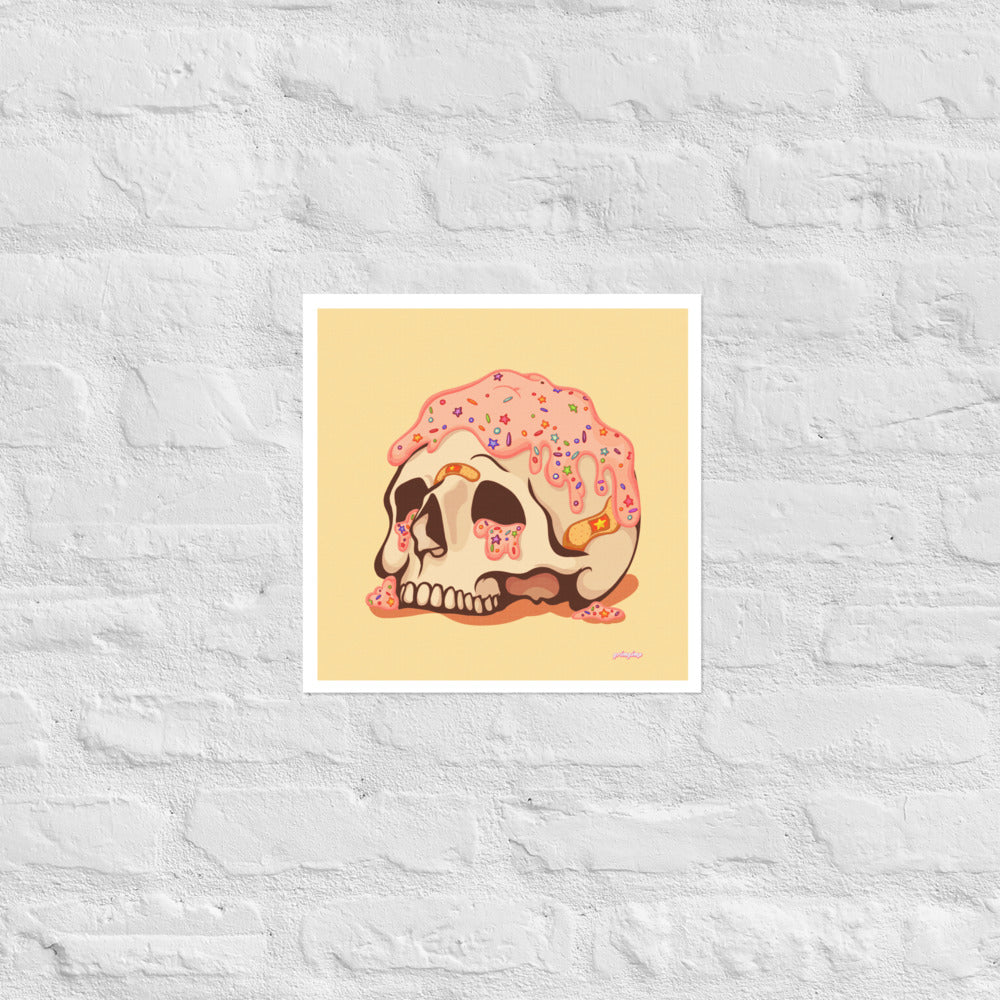 Funfetti Skull Cake matte print
