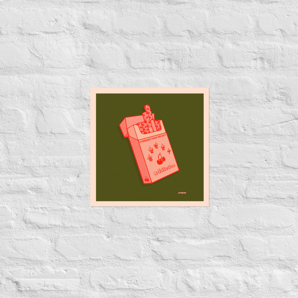 Cherry Flavored Cigs matte print