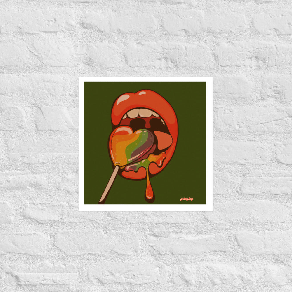 Rainbow Lollipop matte print