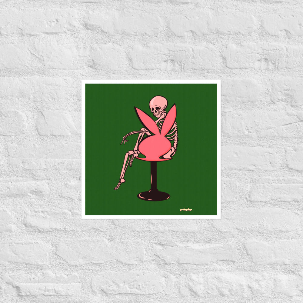 Skelly Bunny matte print