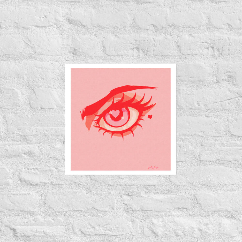 Heart Eyed matte print