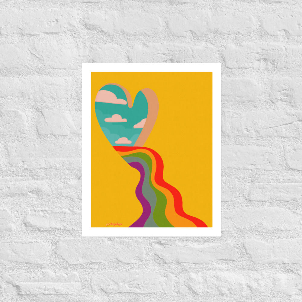 Let the Love Flow matte print