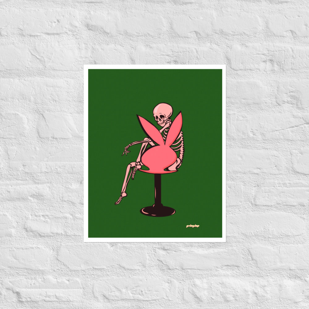 Skelly Bunny matte print