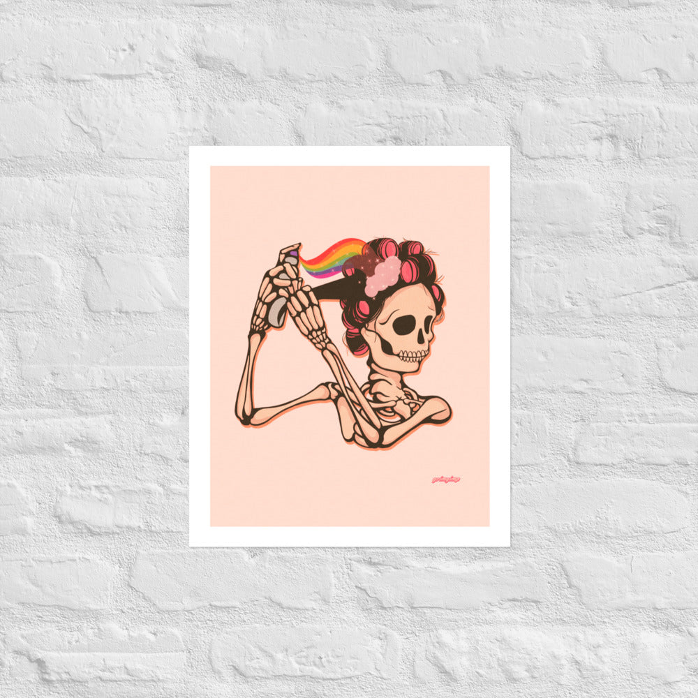 Mama Hair Rolls (soft pink) matte print