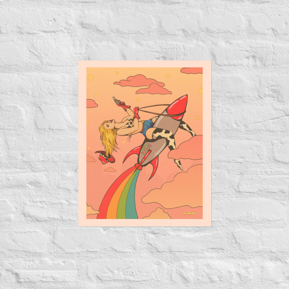 Space Cowgirl (day) matte print