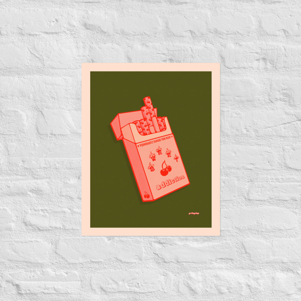 Cherry Flavored Cigs matte print