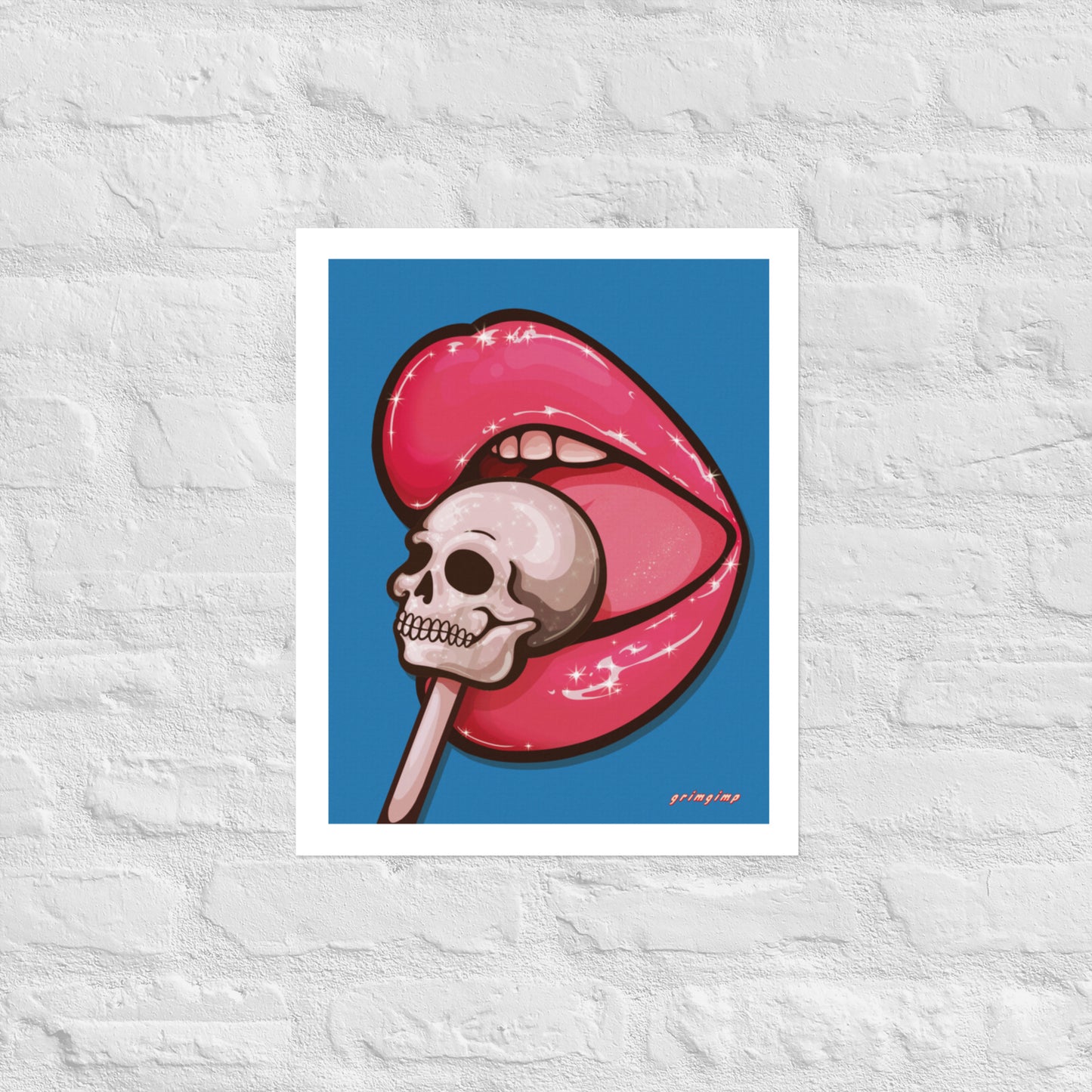 Skull Lollipop and Glossy Lips