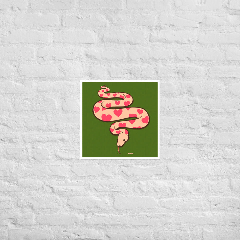 Love Snake (white) matte print