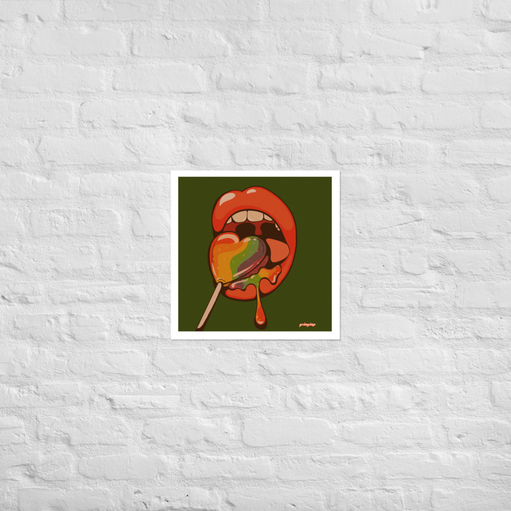 Rainbow Lollipop matte print