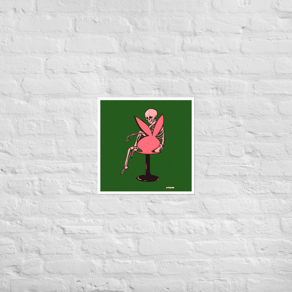 Skelly Bunny matte print