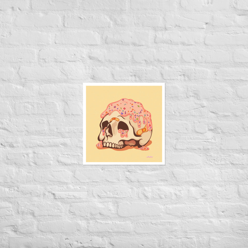 Funfetti Skull Cake matte print
