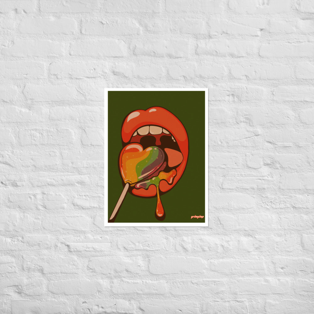 Rainbow Lollipop matte print