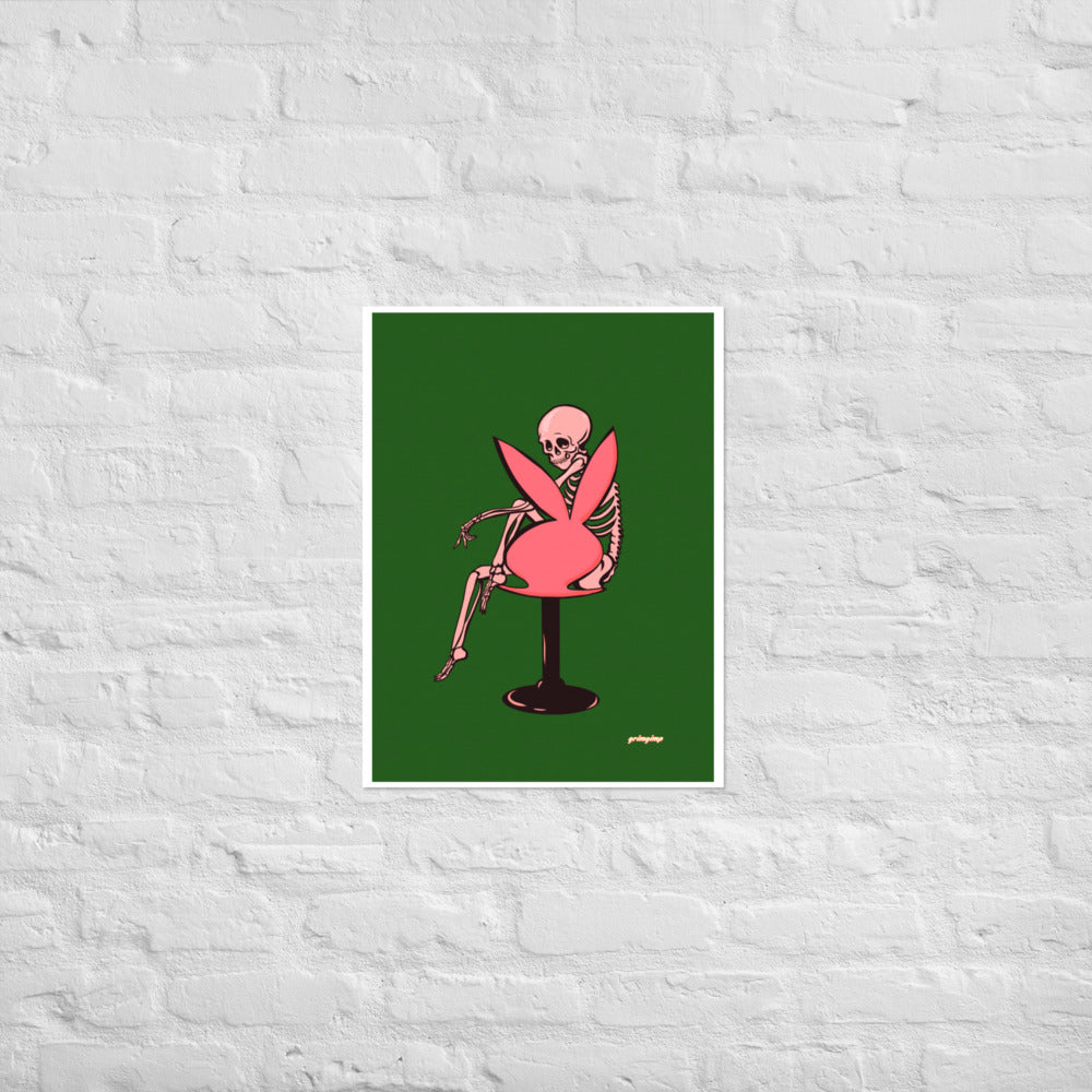 Skelly Bunny matte print
