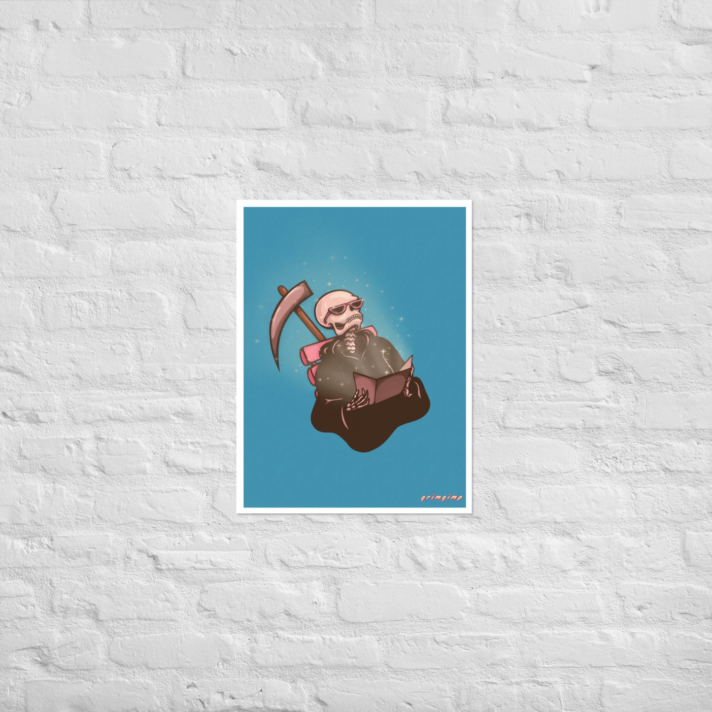 Grim Reaper Tanning matte illustration poster