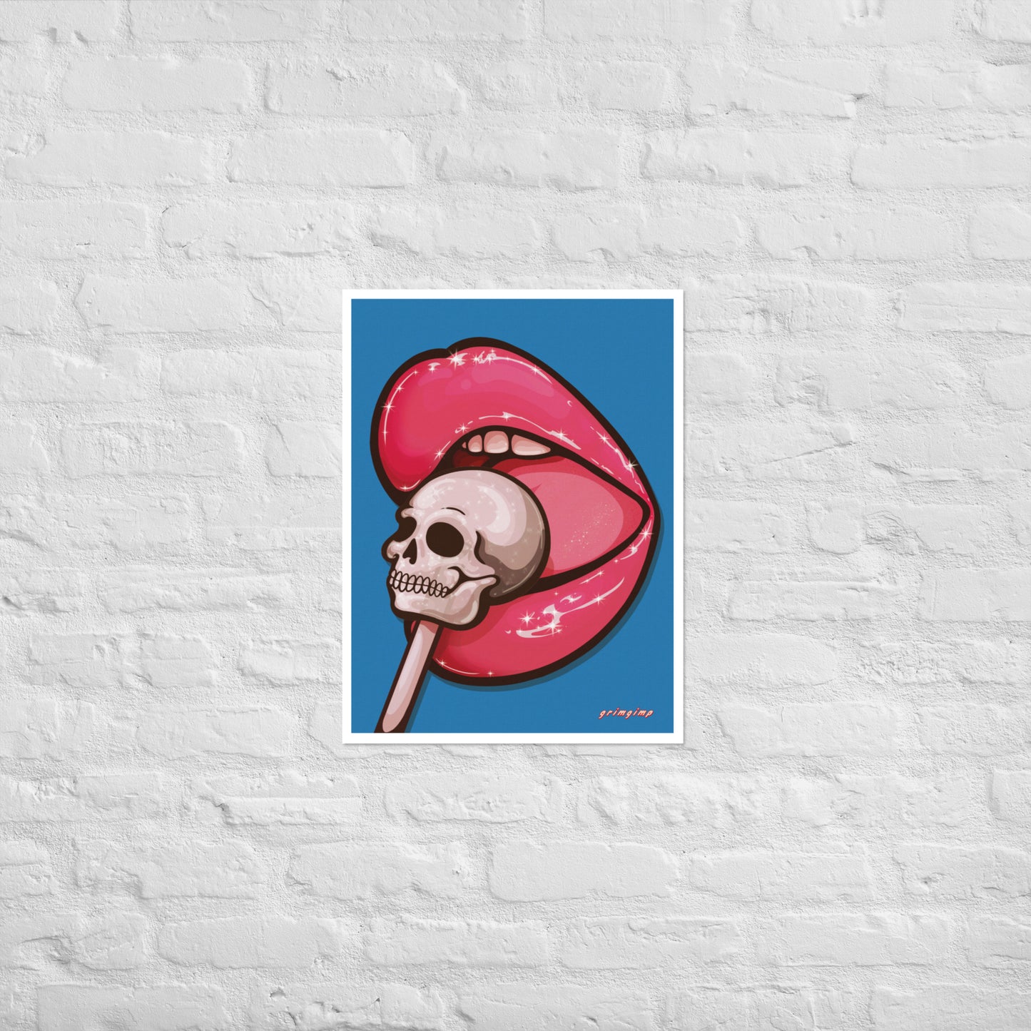 Skull Lollipop and Glossy Lips