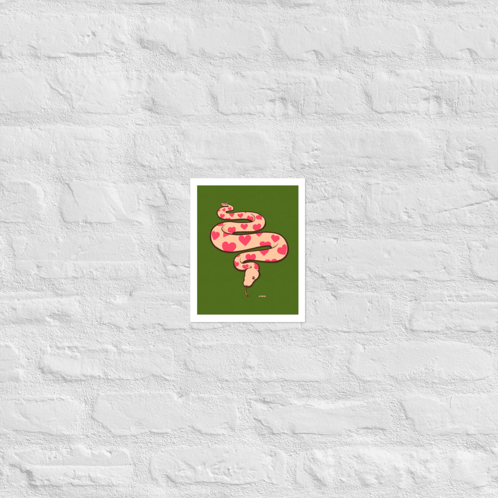 Love Snake (white) matte print