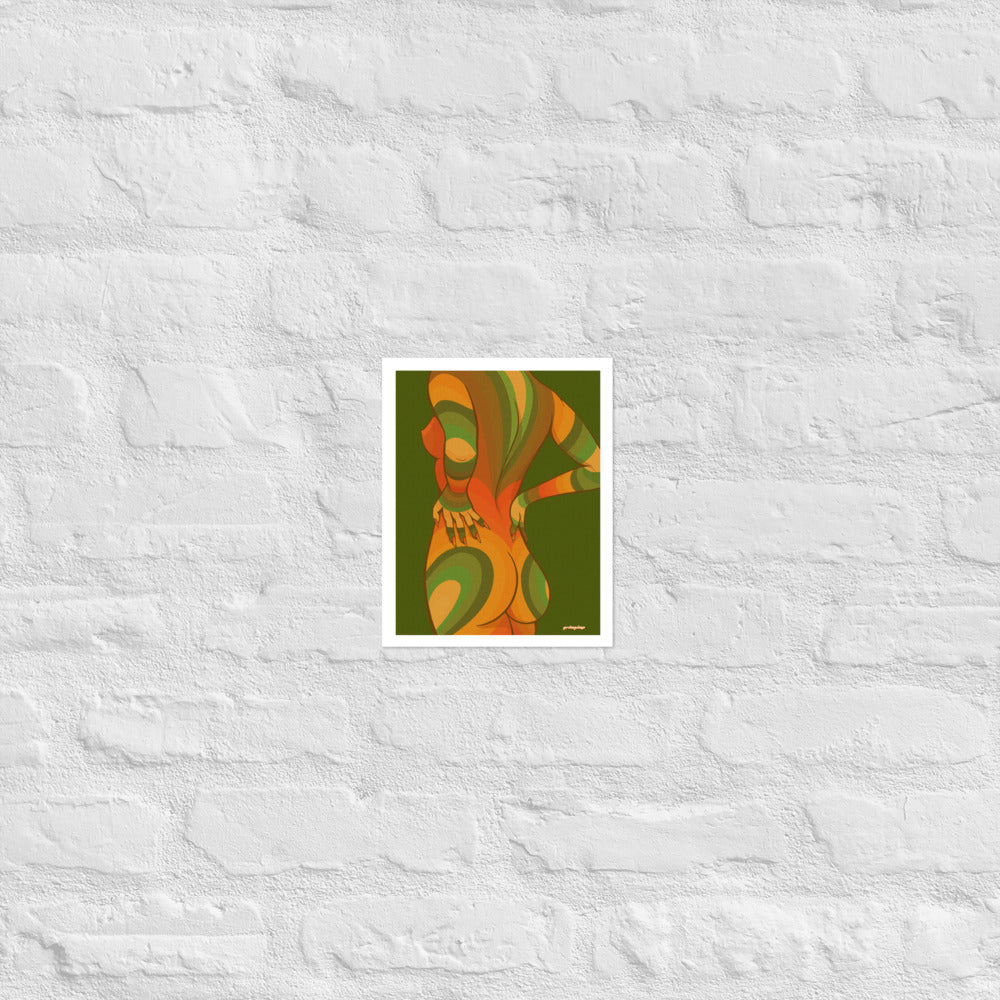 Nude (green) matte print