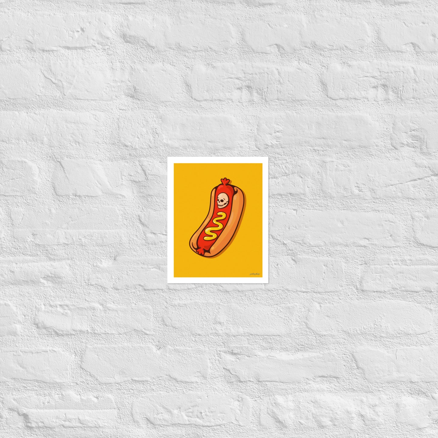 Hot Dog Skull matte print