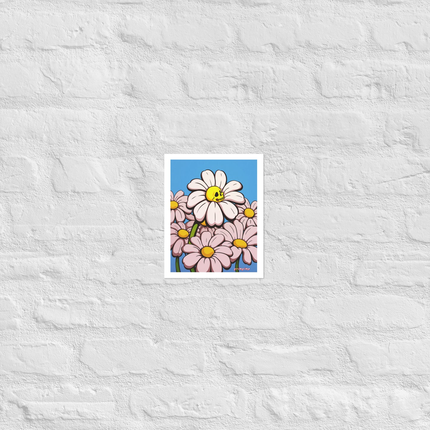 Daisy Field matte print illustration