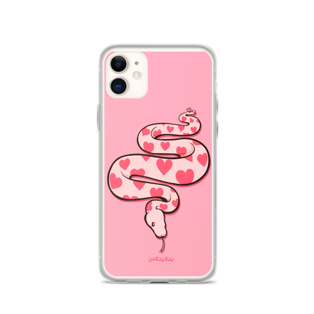 Love Snake (see-through background) iPhone Case